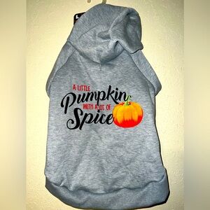 Pumpkin themed dog sweatshirt L
